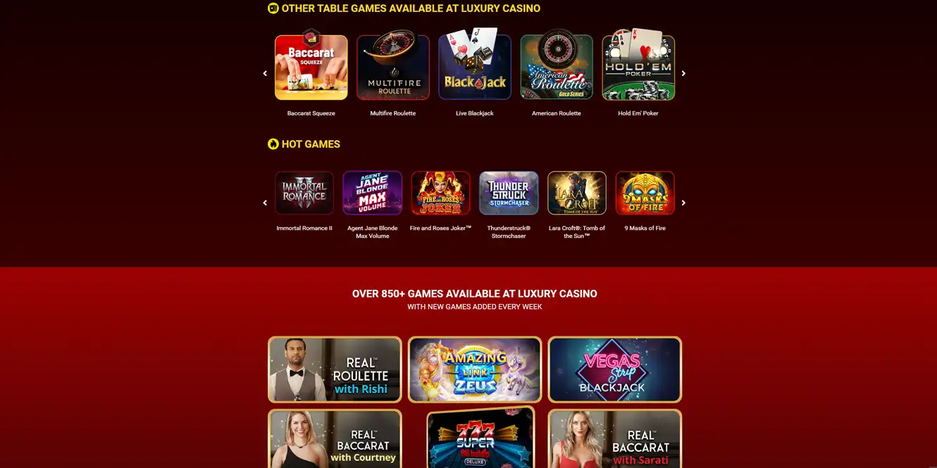 Luxury casino games